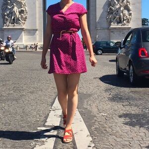 Cute faux wrap summer dress